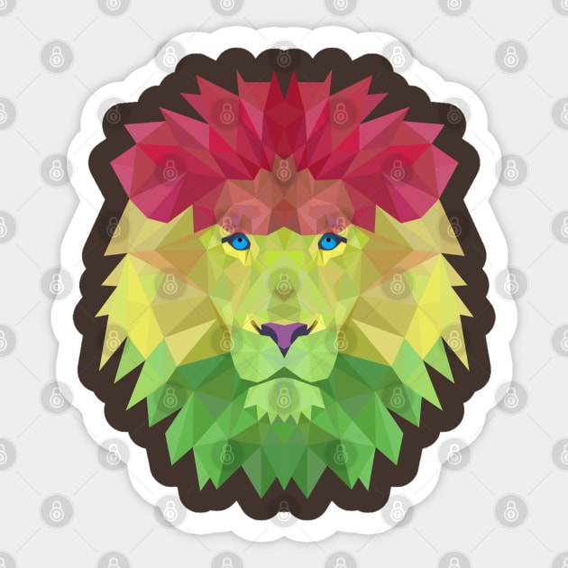 Rasta lion 3D Sticker by FernyDesigns